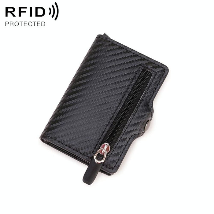 Rfid Multi Card Pu Leather Metal Holder