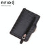 Rfid Multi Card Pu Leather Metal Holder