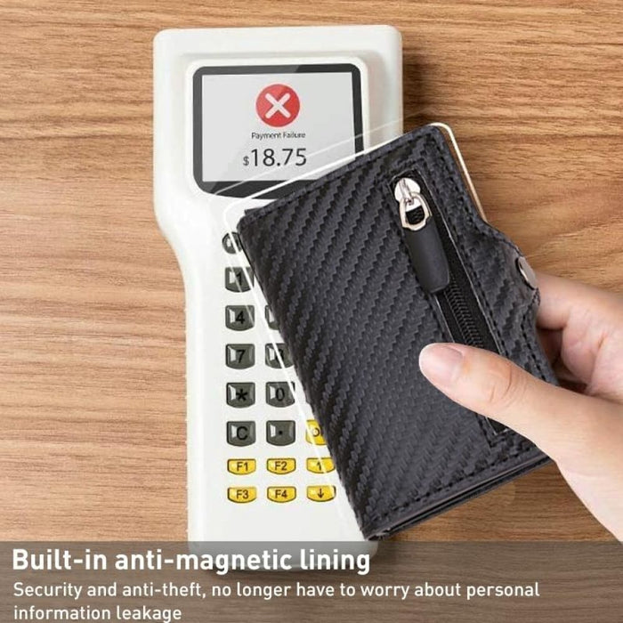 Rfid Multi Card Pu Leather Metal Holder