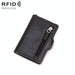 Rfid Multi Card Pu Leather Metal Holder
