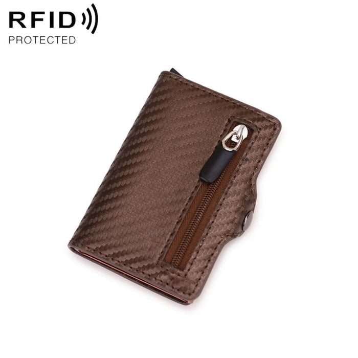 Rfid Multi Card Pu Leather Metal Holder