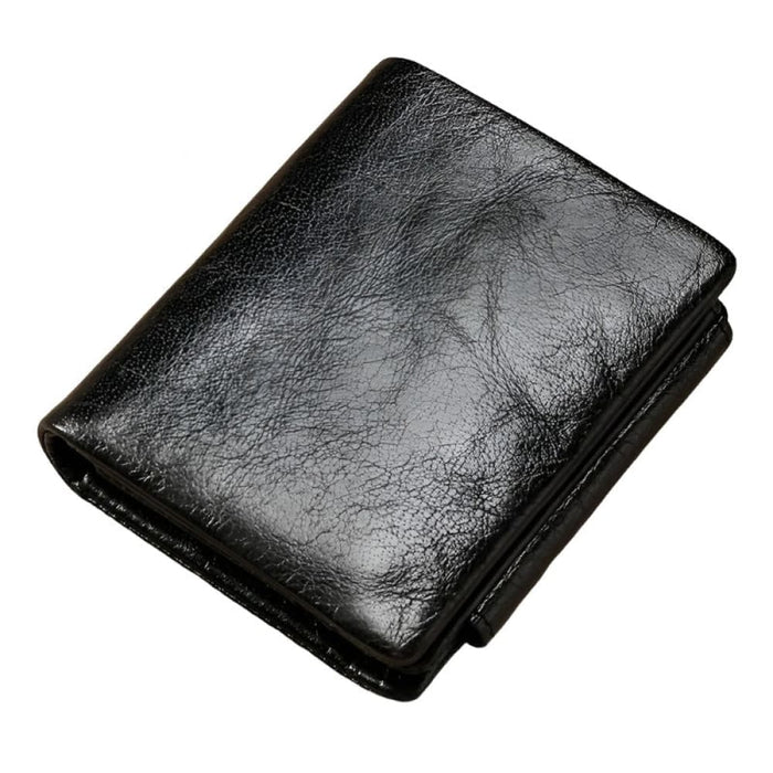 Rfid Oil Wax Leather Wallet Multi Functional