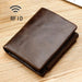 Rfid Oil Wax Leather Wallet Multi Functional