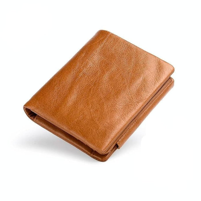 Rfid Oil Wax Leather Wallet Multi Functional
