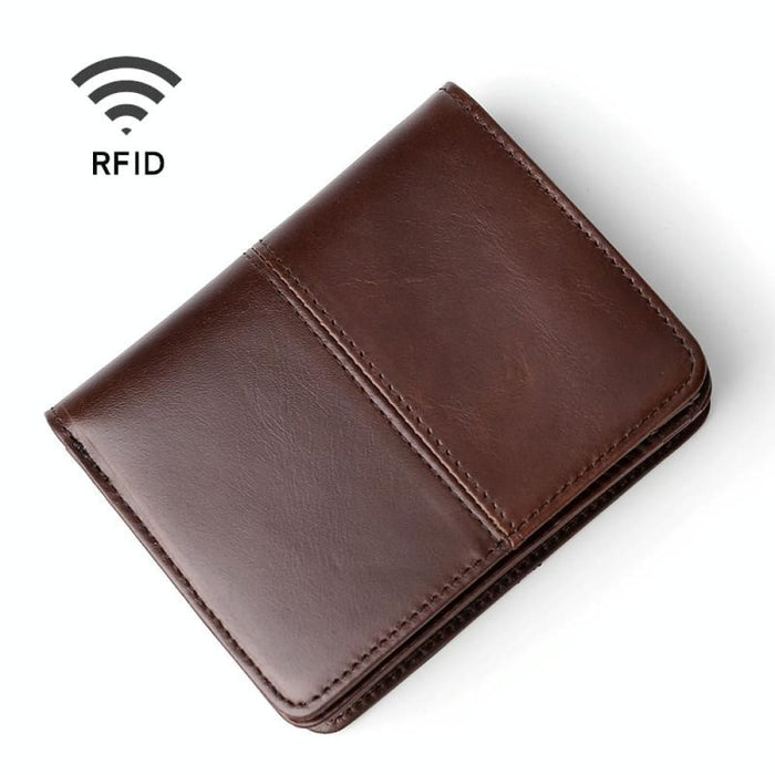 Rfid Oilskin Leather Change Purse