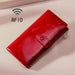 Rfid Oilskin Leather Zip Wallet