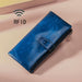 Rfid Oilskin Leather Zip Wallet