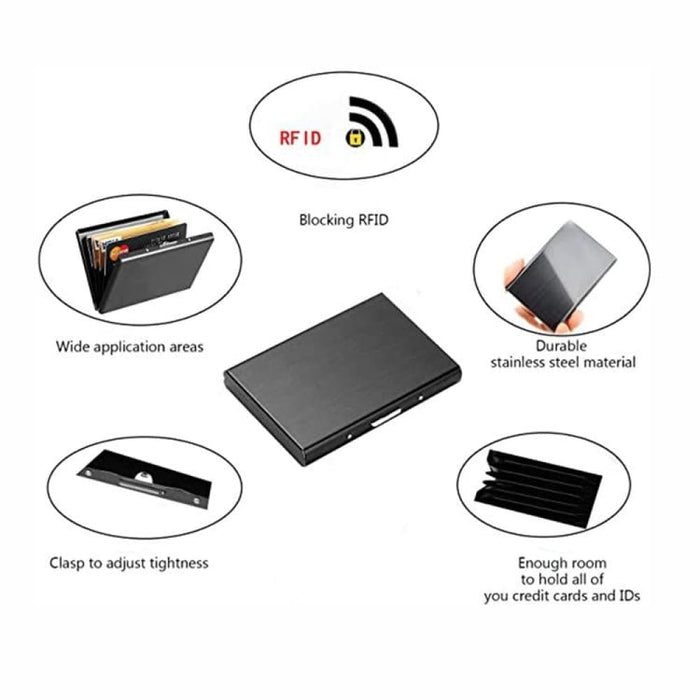 Rfid Protected Aluminum Business Card Holder