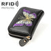Rfid Protected Butterfly Pattern Leather Wallet
