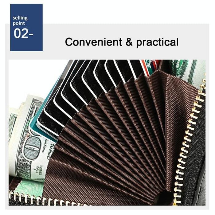 Rfid Protected Butterfly Pattern Leather Wallet