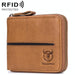 Rfid Protected Cowhide Card Holder With Zipper