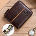 Rfid Protected Cowhide Card Holder With Zipper