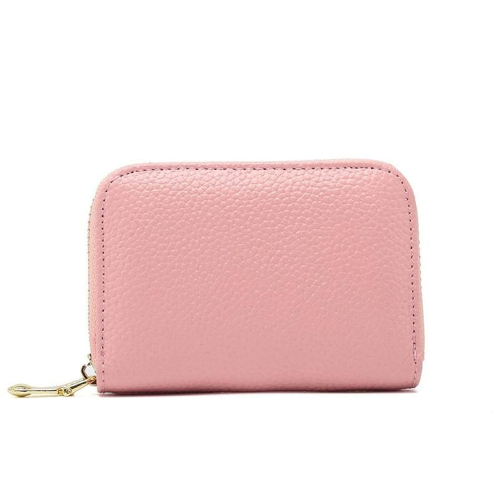 Rfid Protected Cowhide Wallet With Zipper