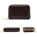 Rfid Protected Cowhide Wallet With Zipper