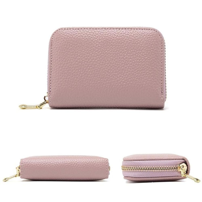 Rfid Protected Cowhide Wallet With Zipper