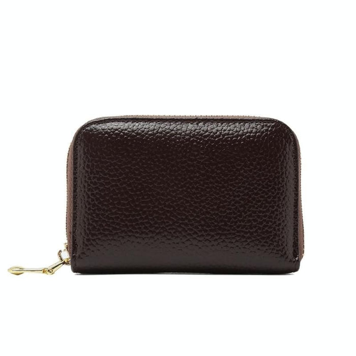 Rfid Protected Cowhide Wallet With Zipper