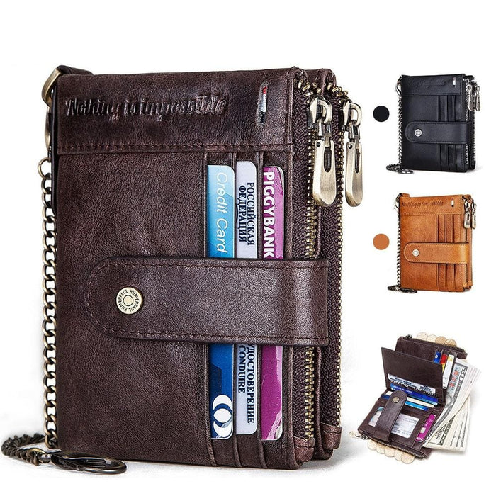 Rfid Protected Leather Wallet For Men