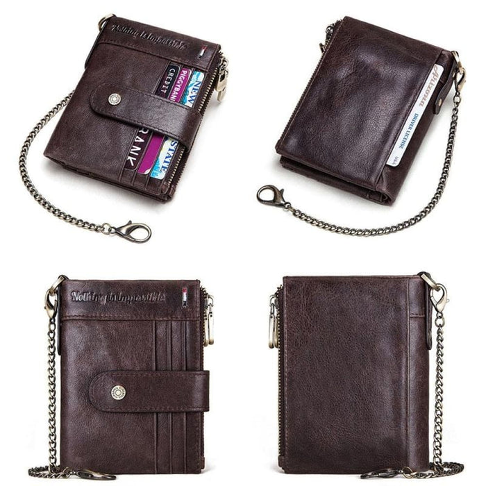 Rfid Protected Leather Wallet For Men