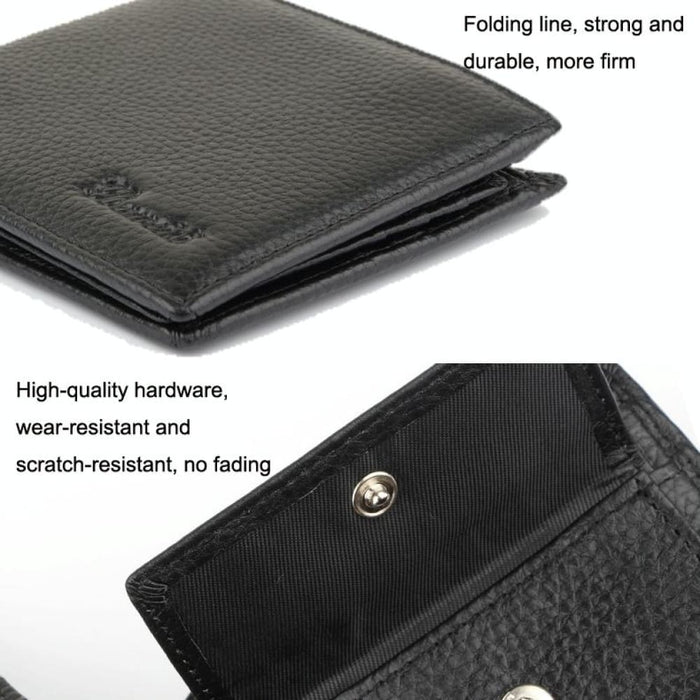 Rfid Protected Mens Leather Coin Wallet