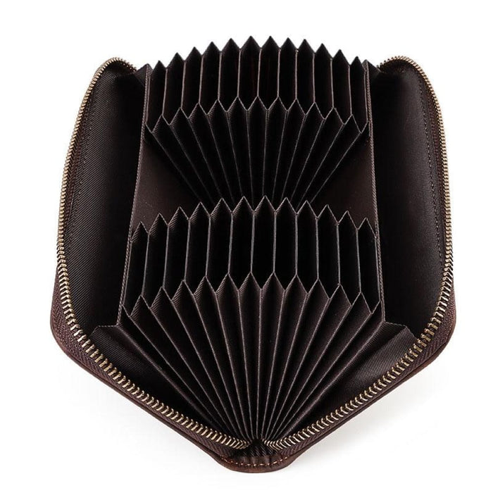 Rfid Protected Mens Long Wallet Business Retro Design