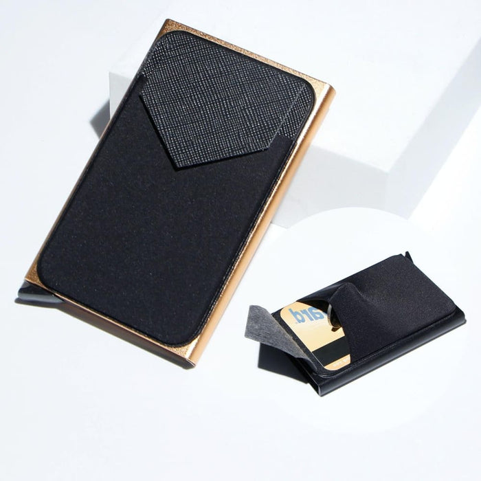 Rfid Protected Metal Card Holder Compact