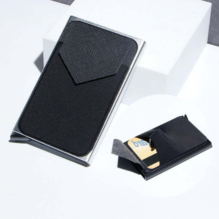 Rfid Protected Metal Card Holder Compact