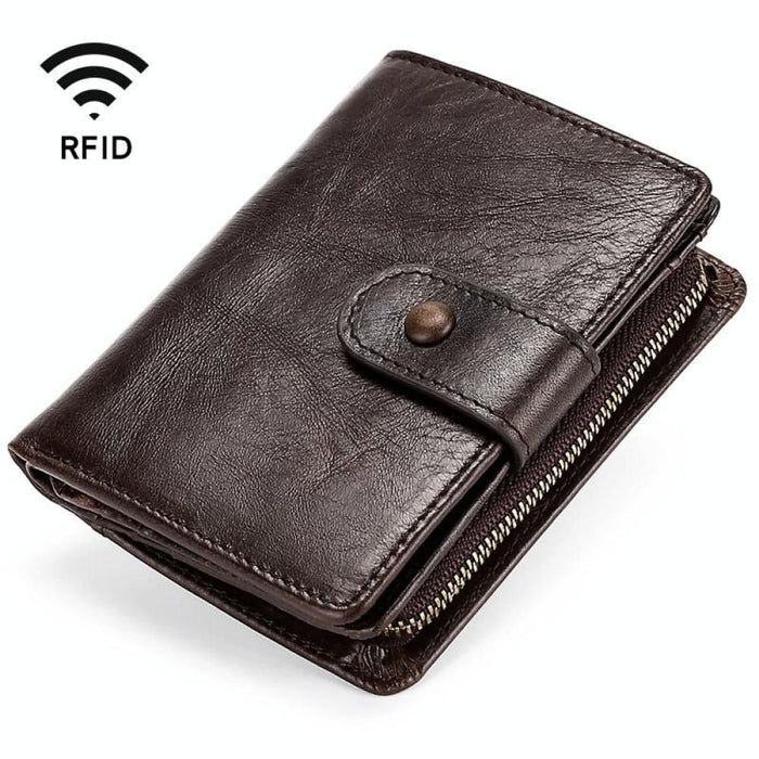 Rfid Protected Multi Functional Leather Wallet