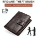 Rfid Protected Multi Functional Leather Wallet