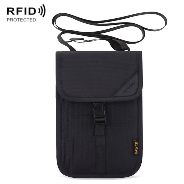 Rfid Travel Passport Bag With Neck Strap