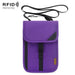 Rfid Travel Passport Bag With Neck Strap