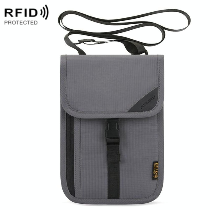 Rfid Travel Passport Bag With Neck Strap