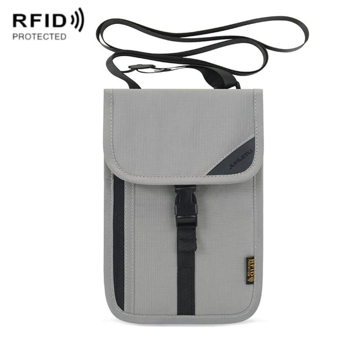 Rfid Travel Passport Bag With Neck Strap