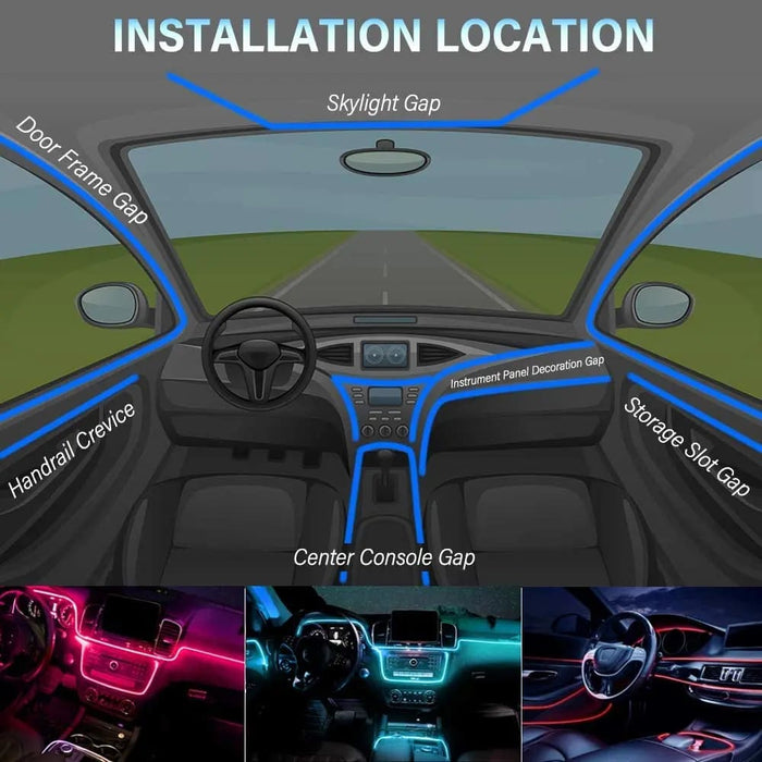 Rgb Car Led Interior Lights with Wireless Control