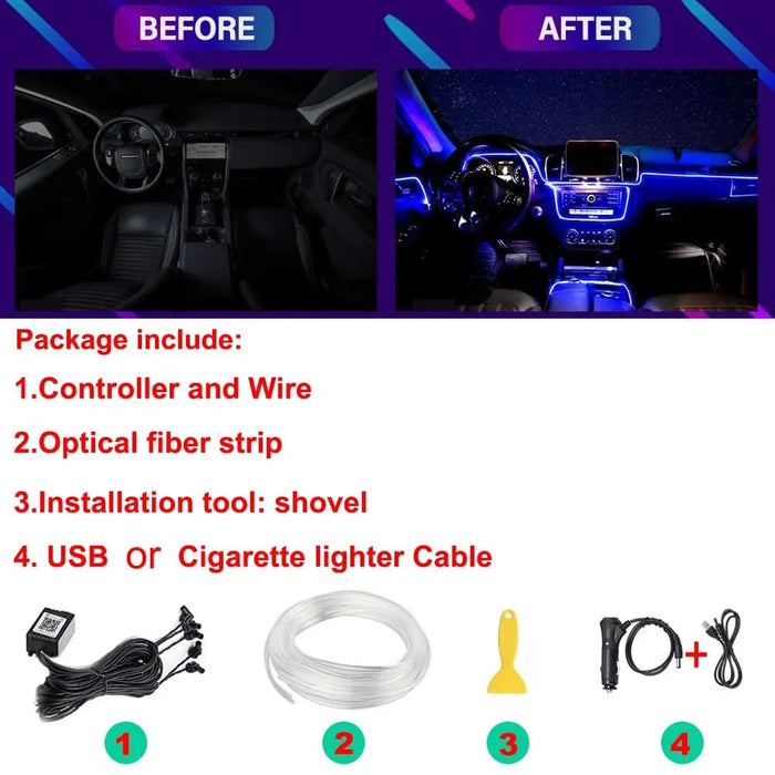 Rgb Car Led Interior Lights with Wireless Control