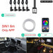 Rgb Car Led Interior Lights with Wireless Control