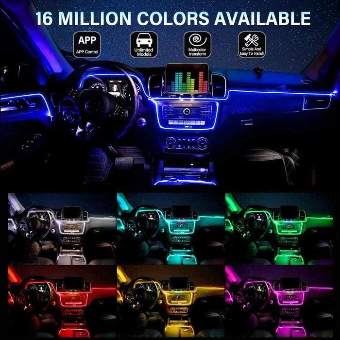 Rgb Car Led Interior Lights with Wireless Control