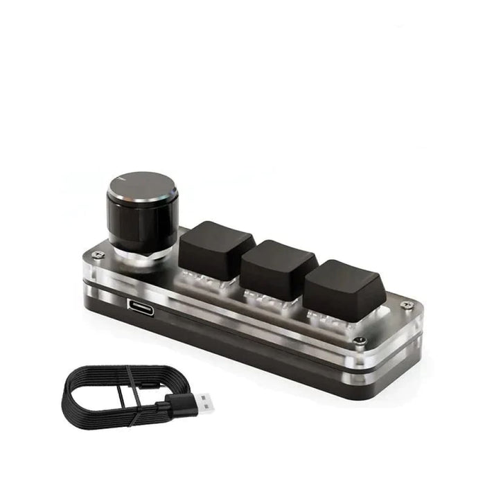 Rgb Mini Gaming Macropad with Red Switches Customizable 3