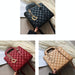 Rhombus Pattern Women Handbag Texture Leather Crossbody Bag