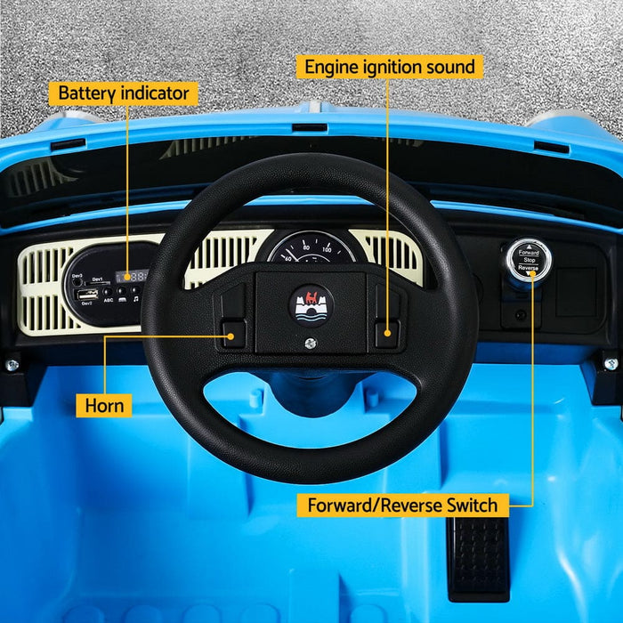 Ride On Car Licensed Volkswagen Beetle Electric Toys Horn