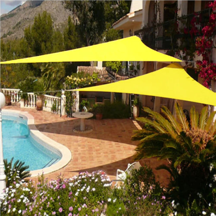 Right Triangle 300d Oxford Yellow Sun Sail Pool Cover