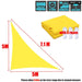 Right Triangle 300d Oxford Yellow Sun Sail Pool Cover