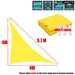 Right Triangle 300d Oxford Yellow Sun Sail Pool Cover