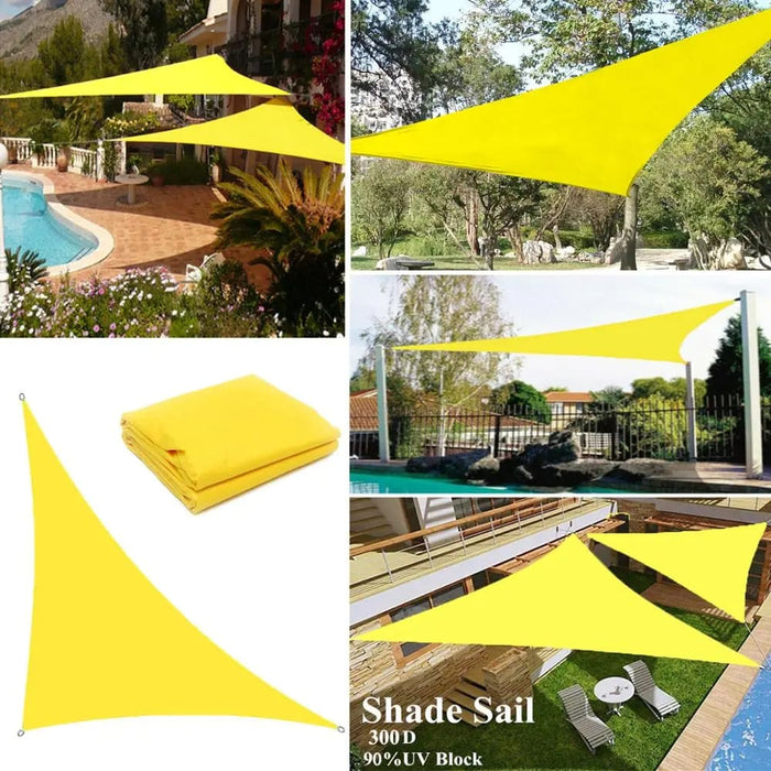 Right Triangle 300d Oxford Yellow Sun Sail Pool Cover