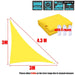 Right Triangle 300d Oxford Yellow Sun Sail Pool Cover