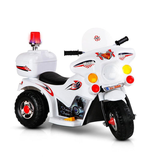 Rigo Kids Ride On Motorbike Motorcycle Car Toys White - gs