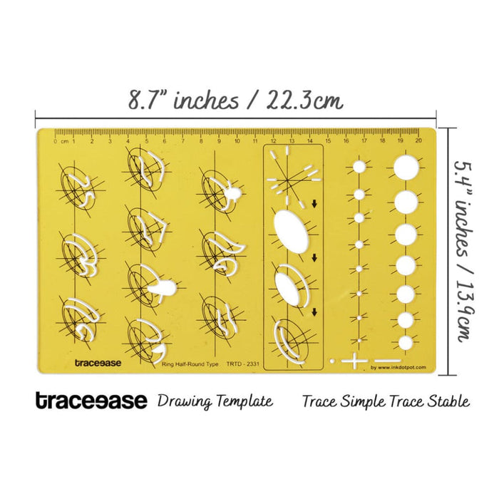 Ring Half Round Type Jewellery Templates Drafting Tools