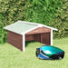Robotic Lawn Mower Garage 72x87x50 Cm Mocca and White
