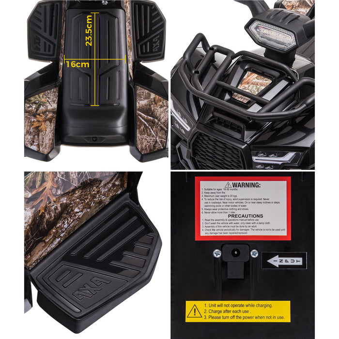 Ride On Car Electric Atv Bike Vehicle For Toddlers Kids Rechargeable Black