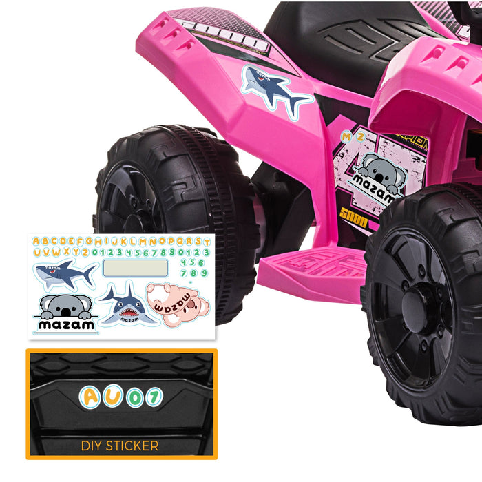 Ride On Car Electric Atv Bike Vehicle For Toddlers Kids Rechargeable Pink