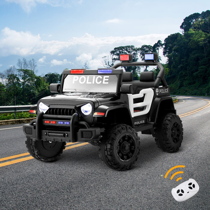 Kids Police Ride On Car Jeep 12V Electric Toy Remote Control Battery Cars